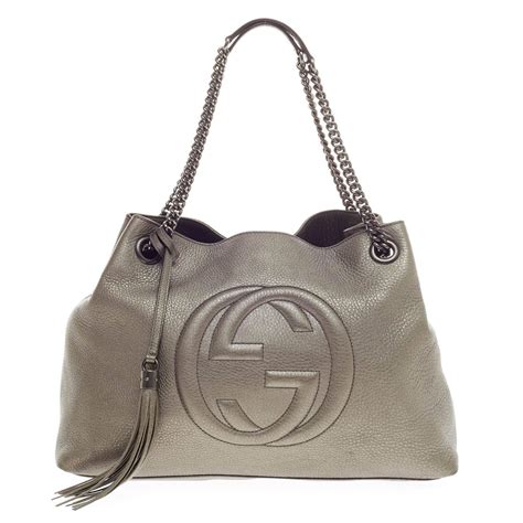 gucci soho leather chain shoulder bag medium|gucci soho denim bag.